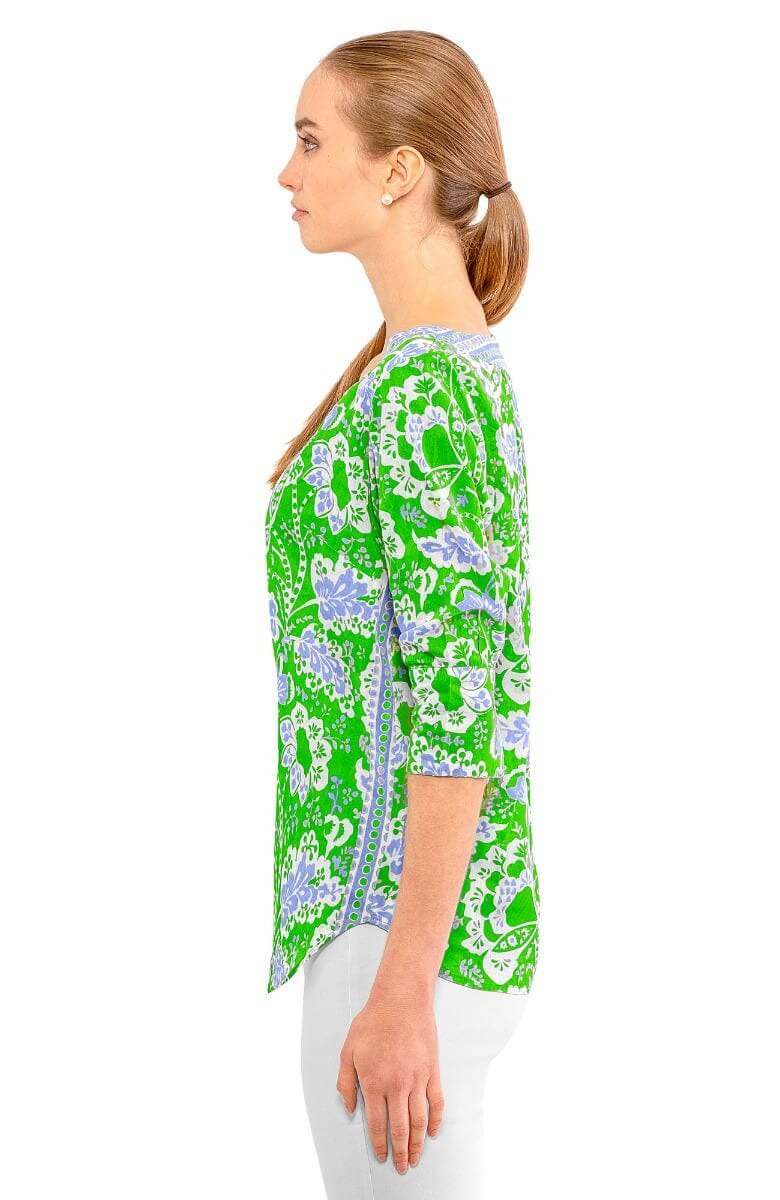 Gretchen Scott LLC - Wholesale Blouse - Women's - Let It Flow Top - Flora6
