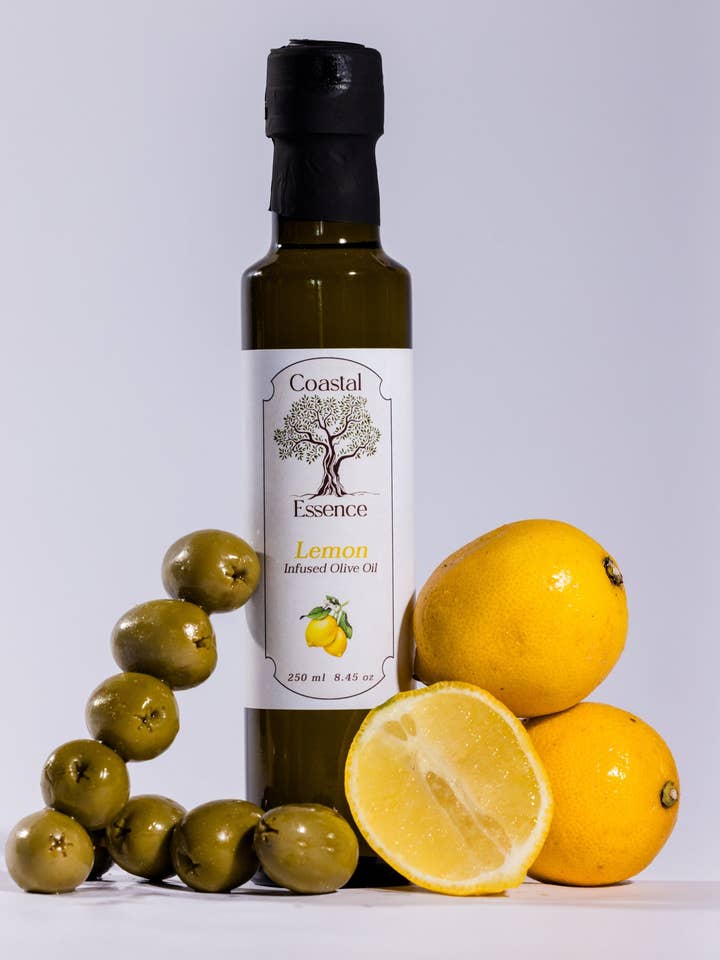 Lemon Infused Olive Oil for wholesale by Coastal Essence, LLC