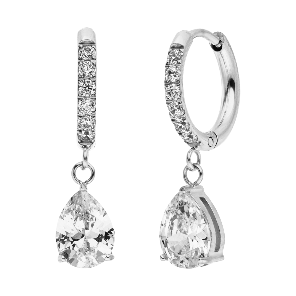 Schmuckgroßhandel - Wholesale Dangle Earrings - Tear Drop earrings | 18K gold plated2