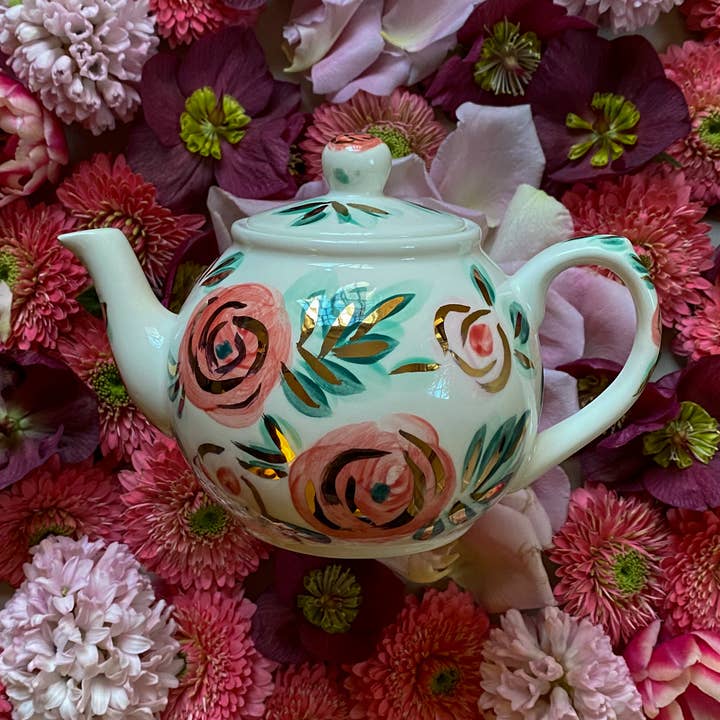 Spring Bloom tekanna för en kopp för wholesale av Jayne Redmond Handmade