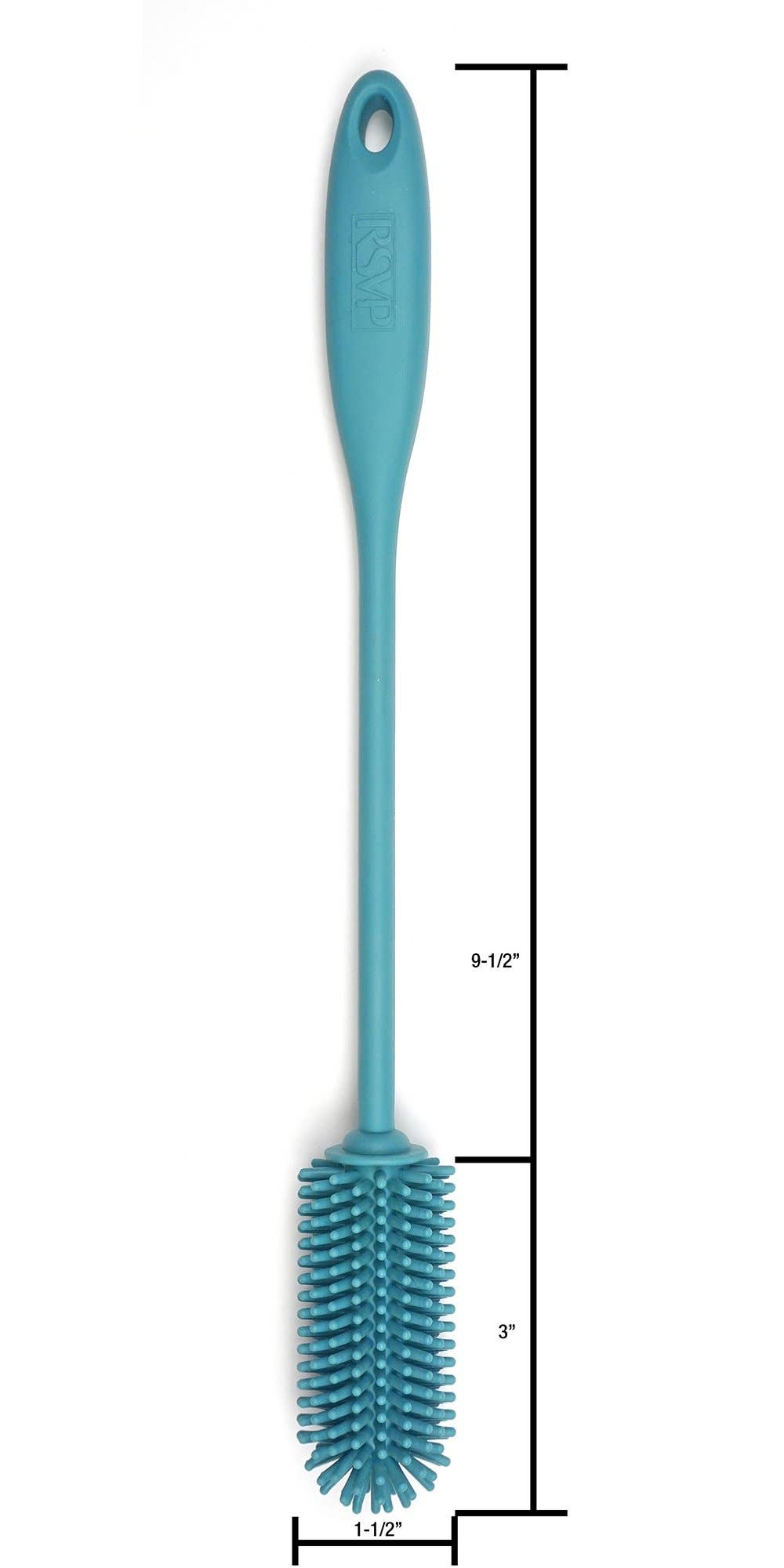 RSVP International - Wholesale Cleaning Brush - Silicone Bottle Brush - Turquoise3