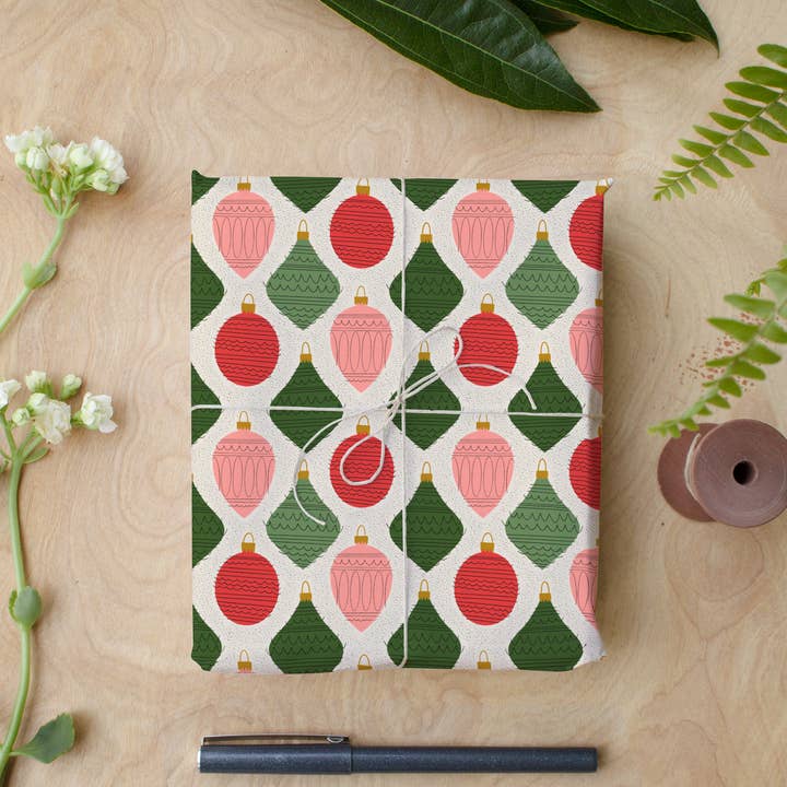 Rebecca Jane Woolbright - Wholesale Flat Wrap - Deck The Halls Wrapping Paper Single | 1 Sheet, 20" x 29"