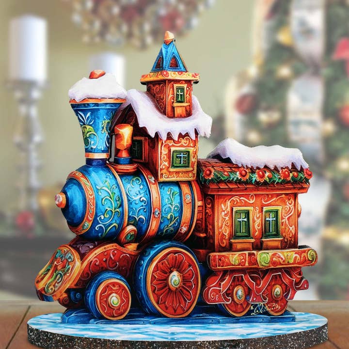 Figurine Winter Express Train en édition limitée par G.debrekht pour la vente par G.DeBrekht Artistic Studios