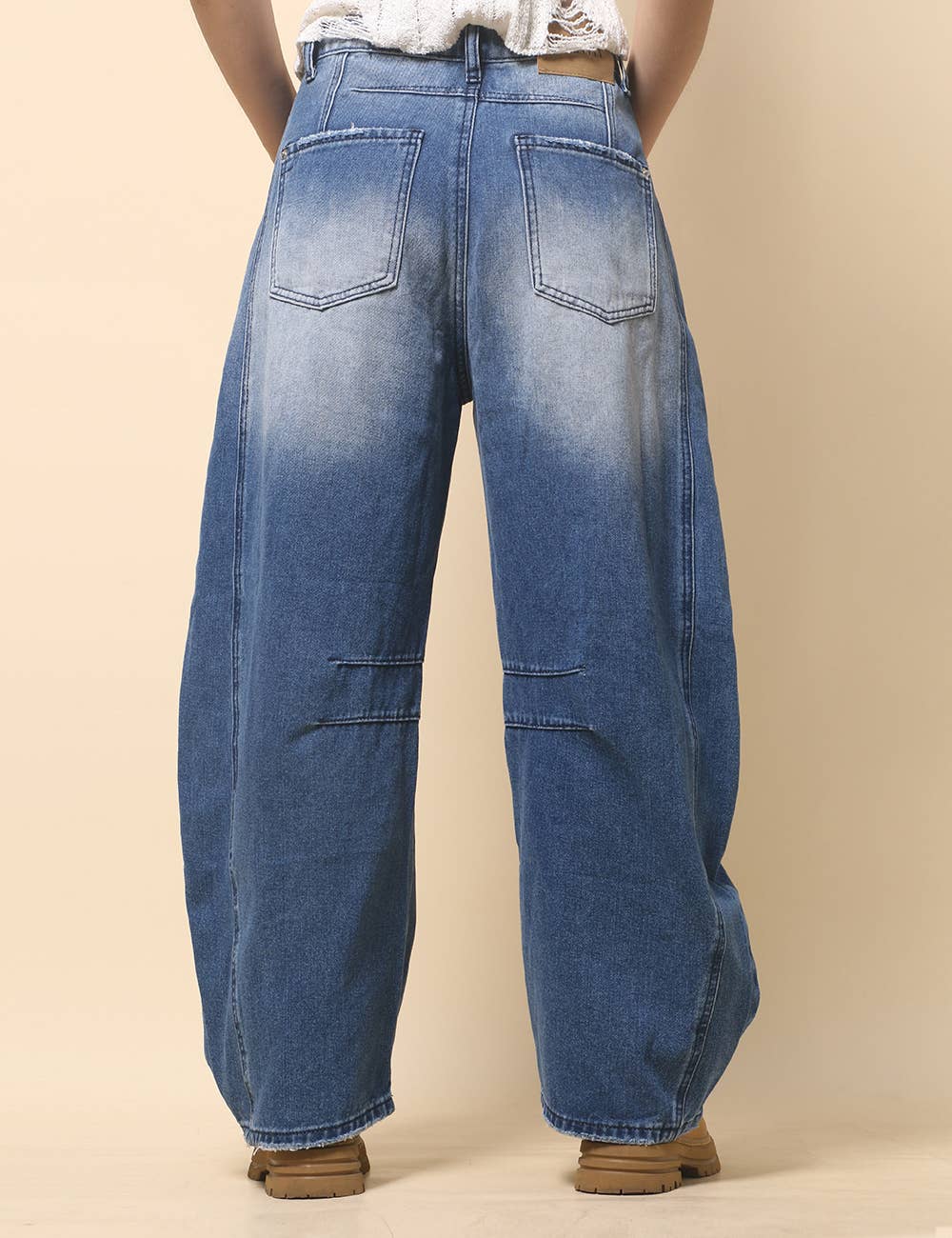 Sweetkama – Engroshandel Jeans - Dame – Damejeans med høj talje og vide ben i tøndeform, Barrel Denim SKP5228