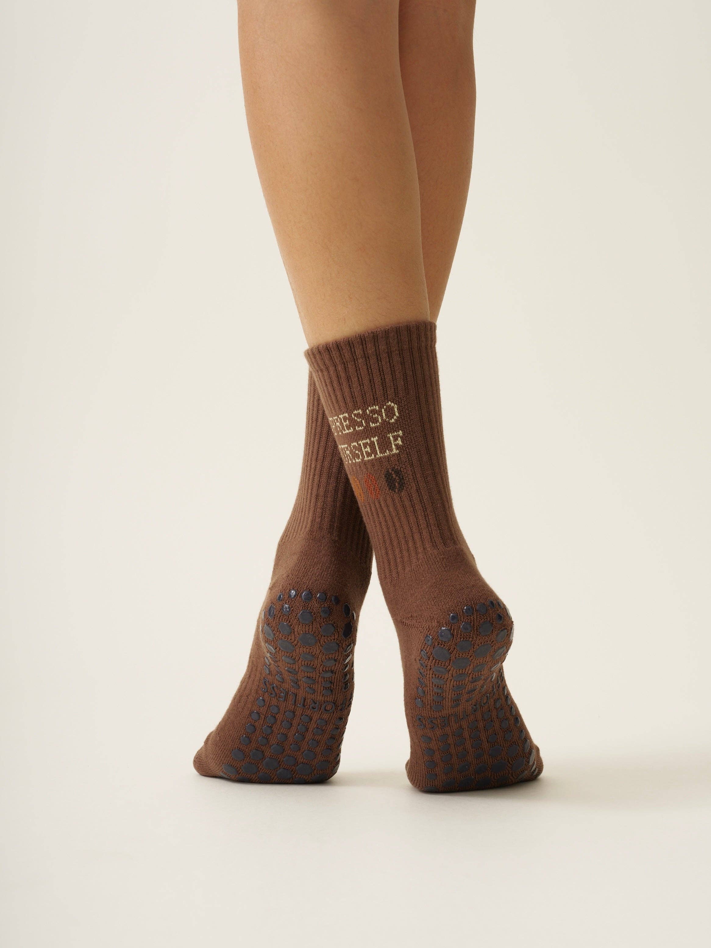 Effortless Club - Wholesale Socks - Women's - ☕︎ Coffee Lover Grip Sock, Pilates Socks5