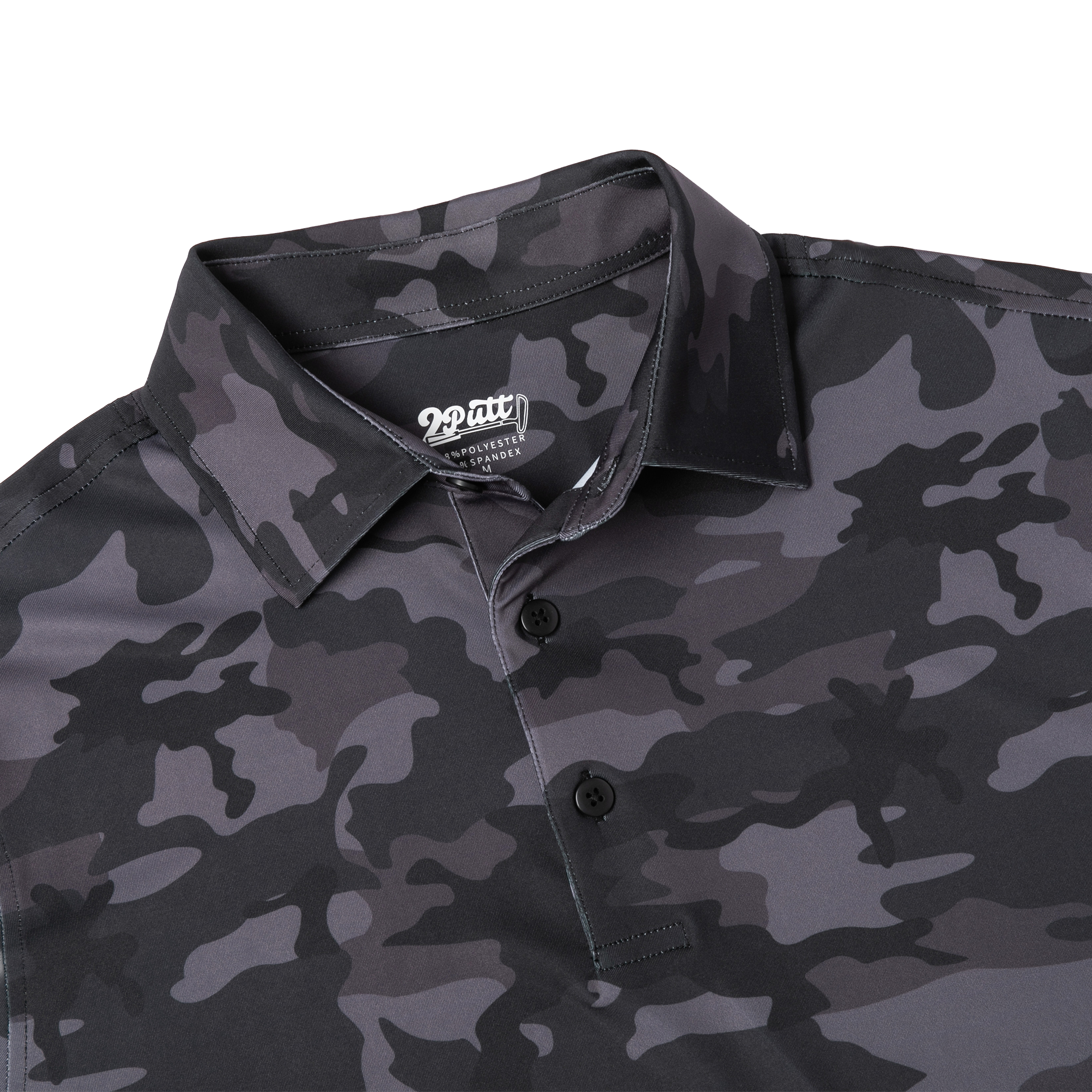 2Putt - Wholesale Polo - Men's - Black Camo Men's Polo6