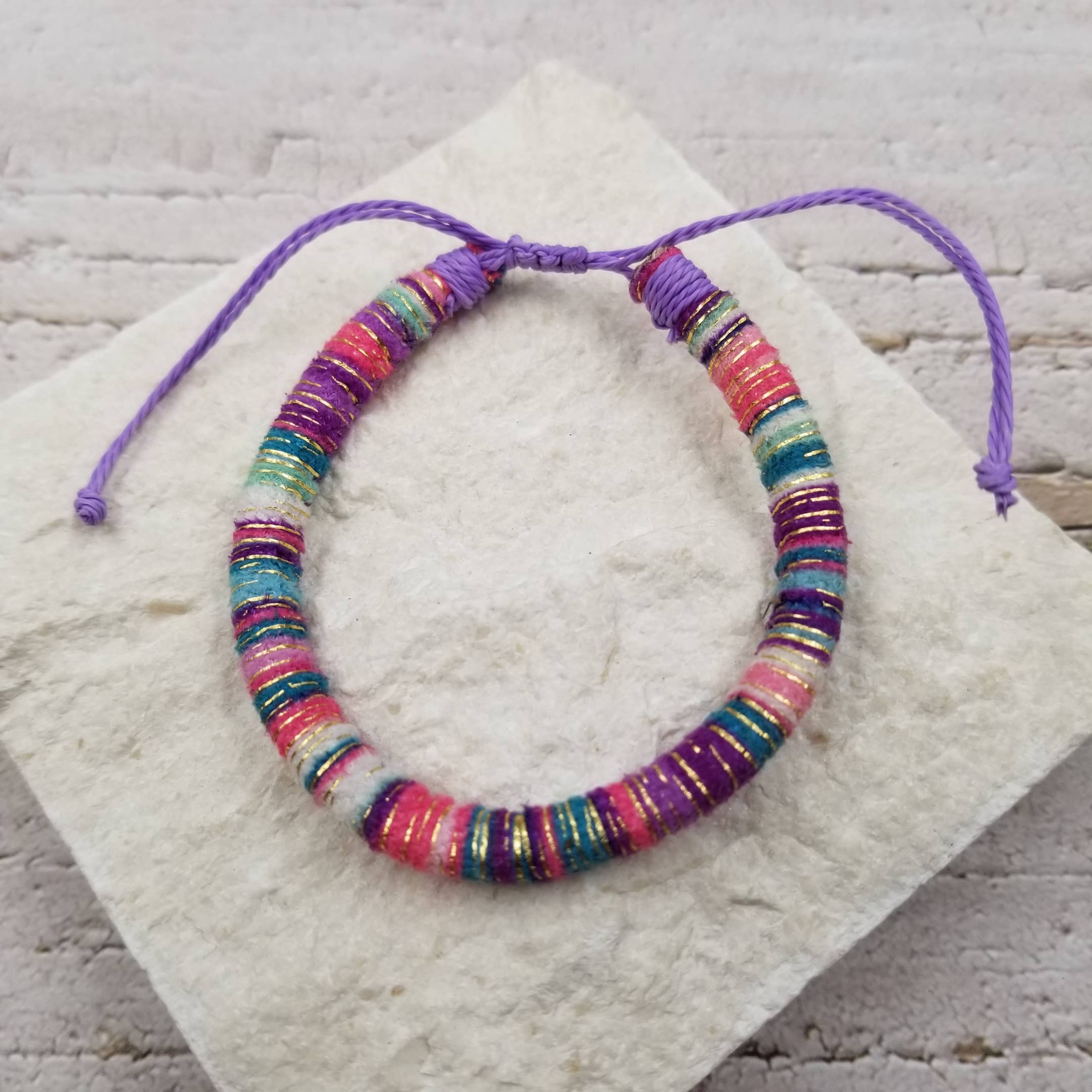 Treasure Wholesale - Wholesale Woven/Braided Bracelet - Boho Gold Wire Circle Friendship Bracelet6