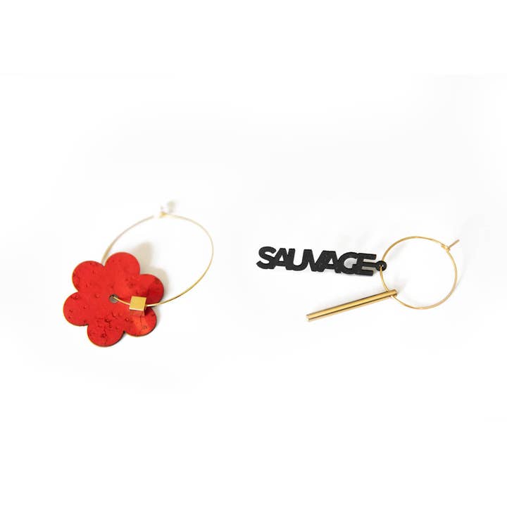 Wilde Blume – Unpaarige Ohrringe für den Großhandel von Matcha Paris