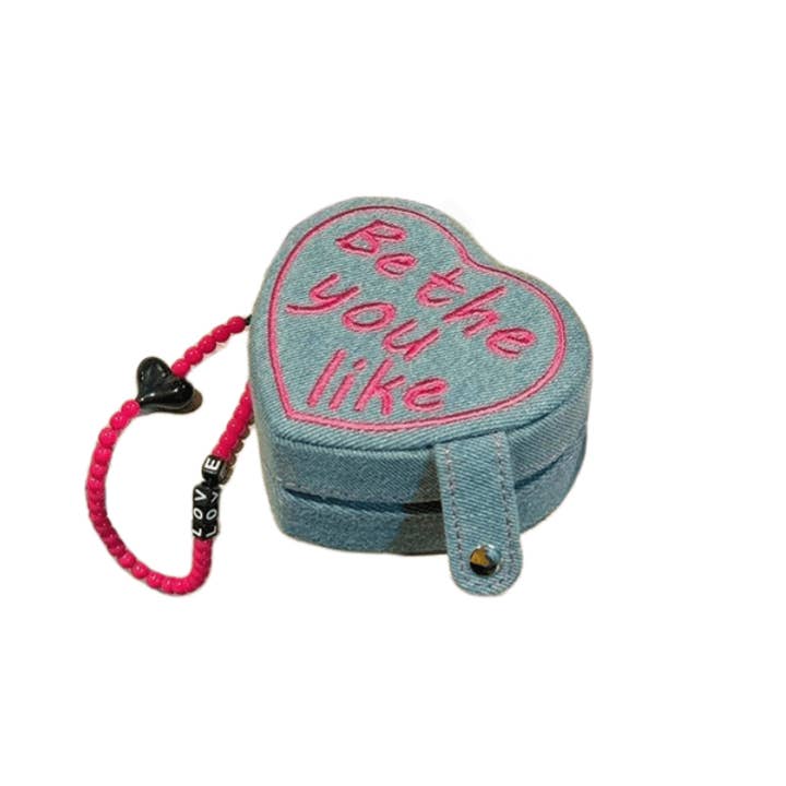 Layered Heart Jewelry Box Denim Embroidery S5P341 for wholesale by alberalkirk