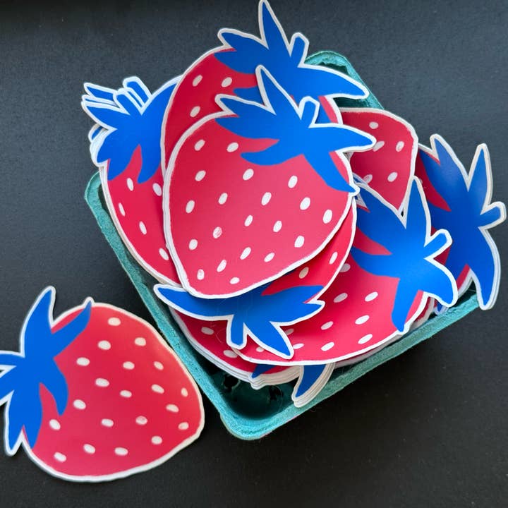 Clem & Co. - Wholesale Sticker - Strawberry Sticker2