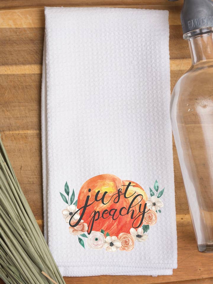 Just Peachy Waffle Weave Towel for wholesale by Cali Boutique Wholesale