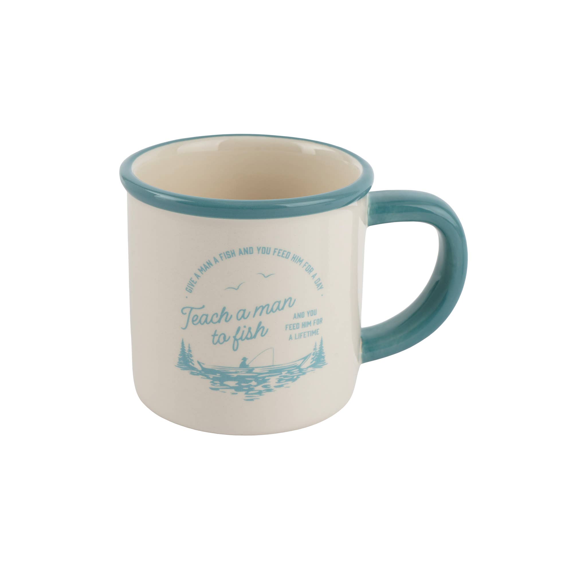 CGB Giftware – wholesale Coffee mug – 'Teach A Man To Fish...' Stoneware Mug In Gift Box  1