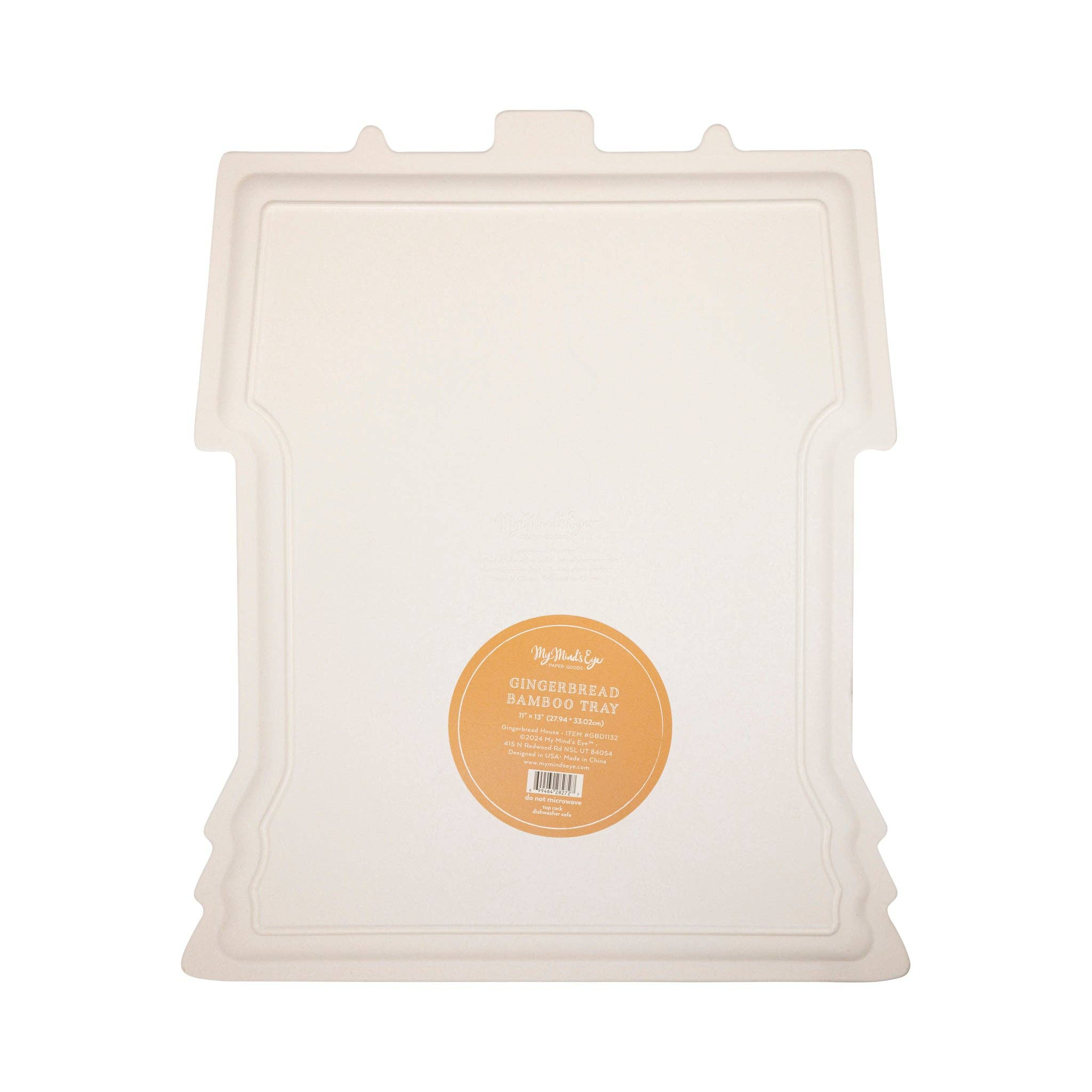 My Mind’s Eye – wholesale Serving tray – GBD1132 - Gingerbread Mansion Bamboo Tray1