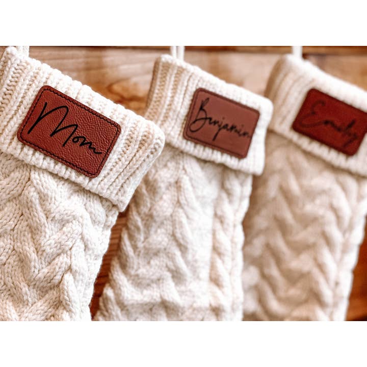 Hudson Valley Makers Co. - Wholesale Holiday Stocking - Personalized Cable Knit Stockings For Christmas, Stockings W2