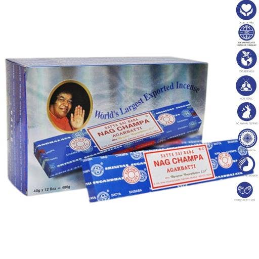 Satya Nag Champa Bâtonnets d'encens 40G 7,8``-026 pour la vente par International Gifts Ltd.