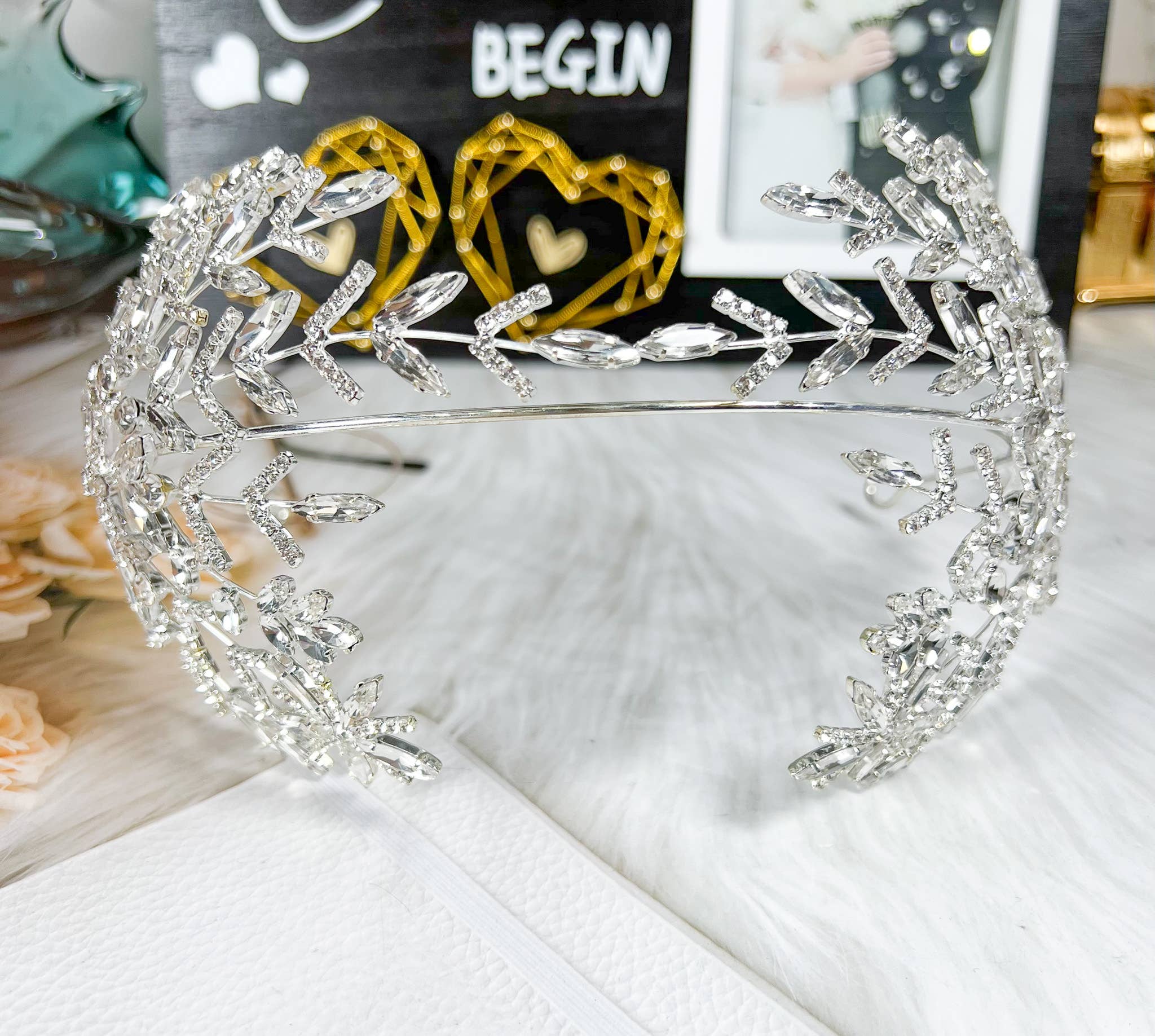Happy Dream Gifts - Wholesale Fashion Headband - Women's - Crystal Bridal Silver Headband, Crystal Bridal Hairpiece5
