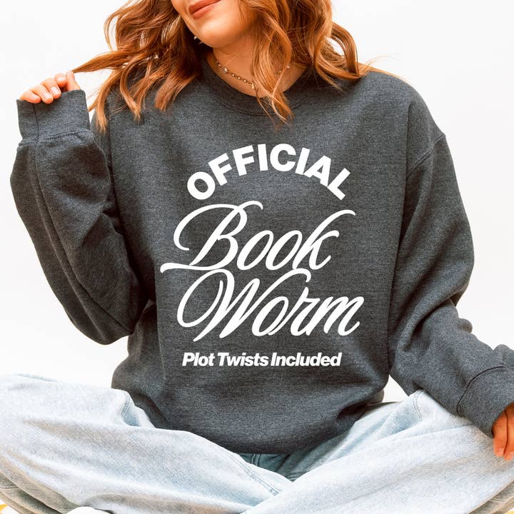 Offizieller Bücherwurm, Lesen, Booktok, Bibliothek Sweatshirt für den Großhandel von Refinery Number One LLC