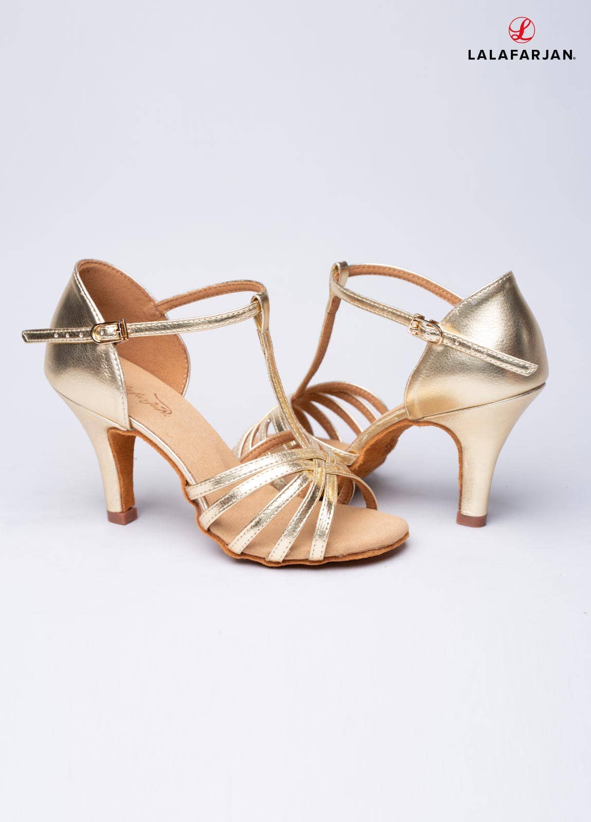 Lalafarjan & Lalafarjan GbR - Vente Talons hauts – femme - Chaussures de danse - ambre - or - cuir - stiletto - 8,5 cm2