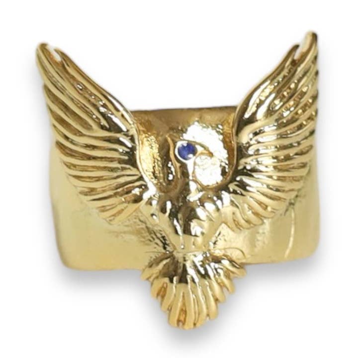 Golden Phoenix Ear Cuff for wholesale by Jagged Halo Jewelry