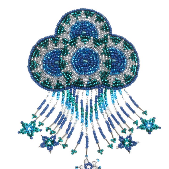 Clouds & Rain Barrette, Assorted Colors for wholesale by DIAMANTI DESIGNS