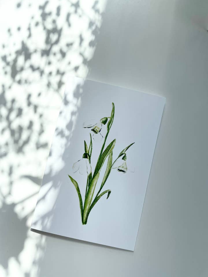 Flowers of Spring Greeting Card ~ Snowdrop for wholesale by StudioReta
