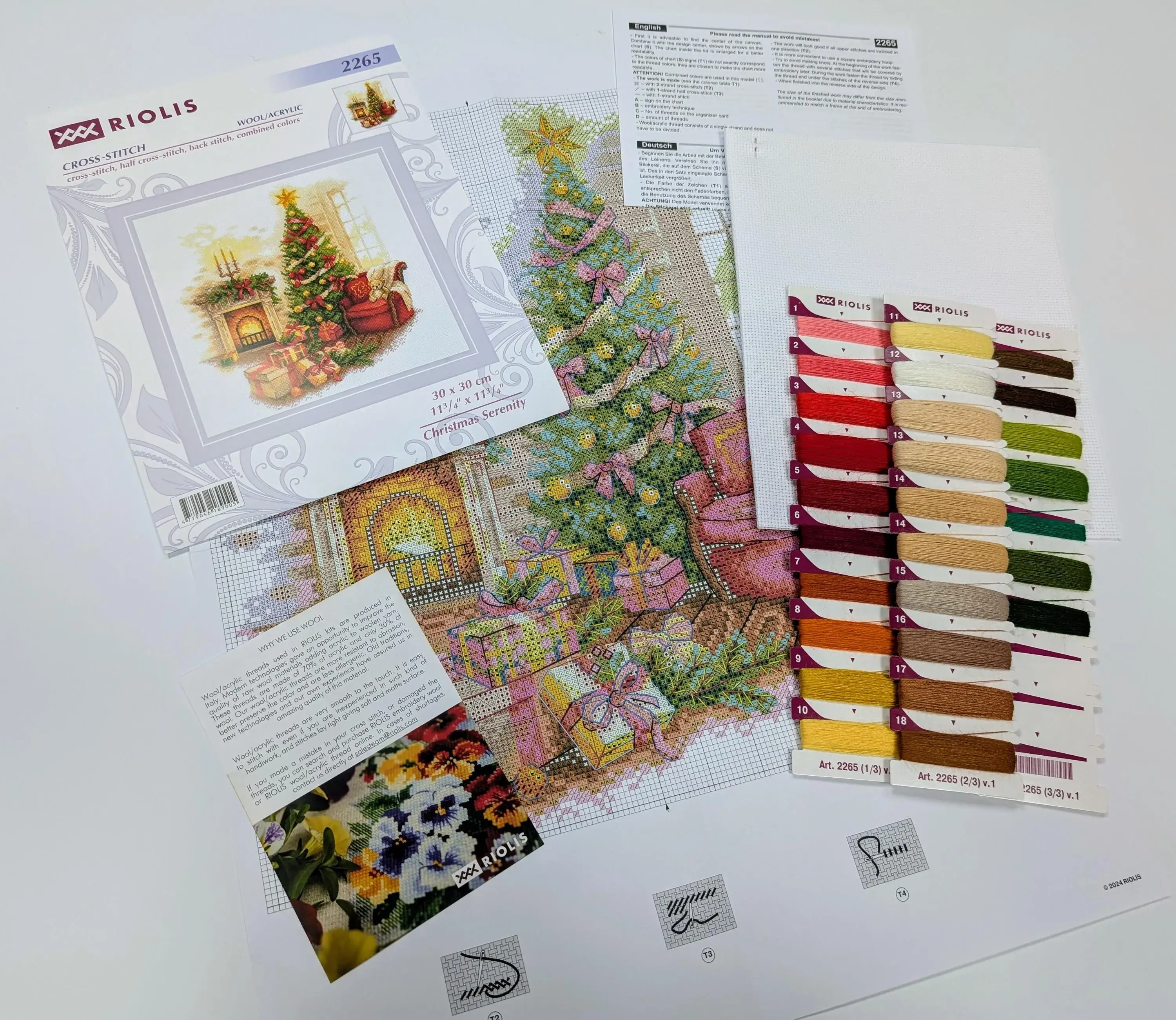 RIOLIS - Venta al por mayor Material para bordado/punto de cruz - Kit de Punto de Cruz de Riolis 2265 Serenidad Navideña4