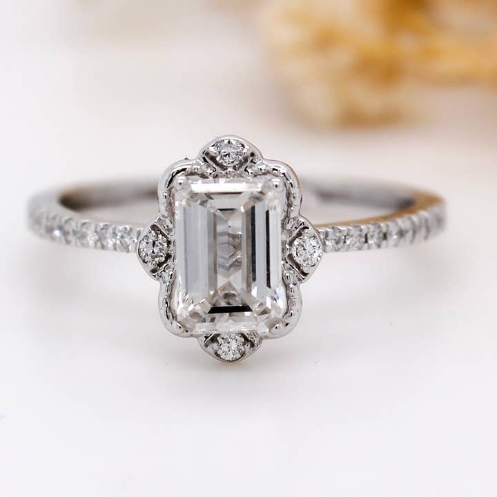 Emerald-Cut Diamond Engagement Ring – 0.93ct for wholesale by Nova Jewels LA