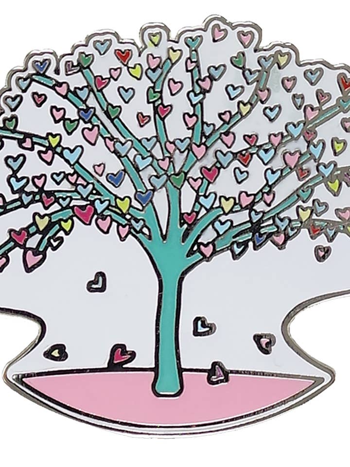 Tree of Hearts Enamel Pin for wholesale by Peter Pauper Press