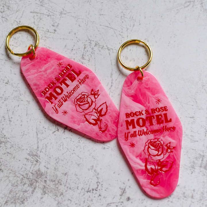 Rock And Rose Motel - Wholesale Keychain - Women's - Rock And Rose Motel Rose Keychain