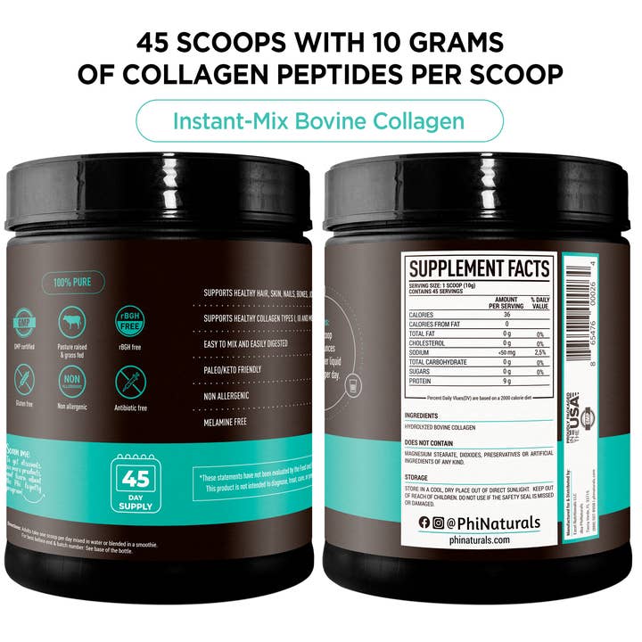 Excel Nutritionals LLC DBA Phi Naturals - Wholesale Protein/Superfood Powder - Hydrolyzed Collagen Peptides (NEW IMPROVED FORMULA)