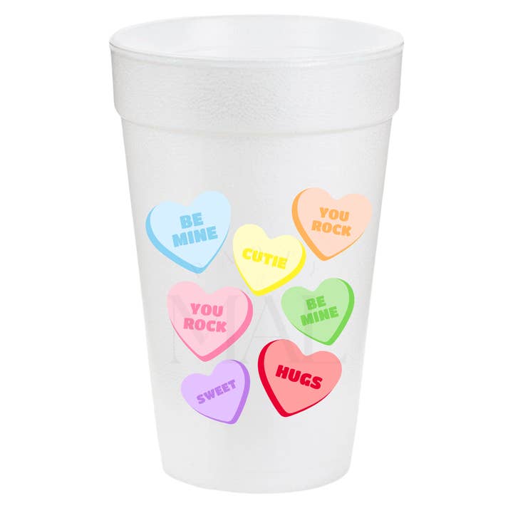 Candy Hearts 20oz Becher für den Großhandel von Party With Mal