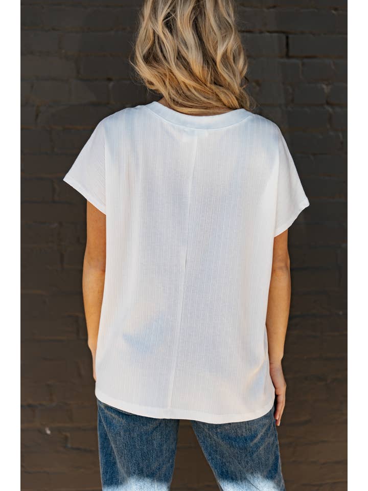 Andrée by Unit - Wholesale Knit Top - Women's - Casual Thick Ribbed V Neck Top