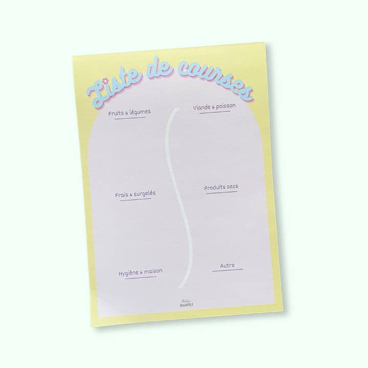 Atelier Naholi - Wholesale Notepad - Fridge Notepad - A6 - Punchy Shopping List1