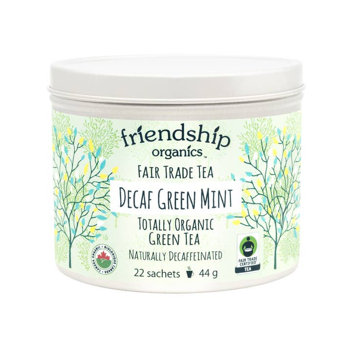 Friendship Organics - Wholesale Tea Bags - Decaf Green Mint Tea, Organic and Fair Trade Certified
