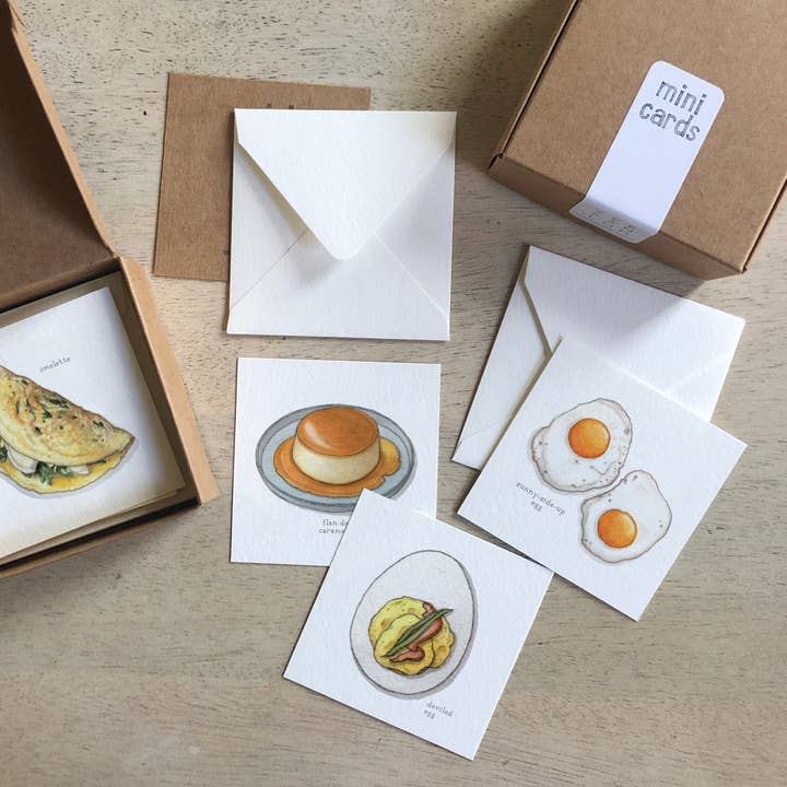 Mini Cards Set / Eggs . Dishes for wholesale by Yeesan Loh