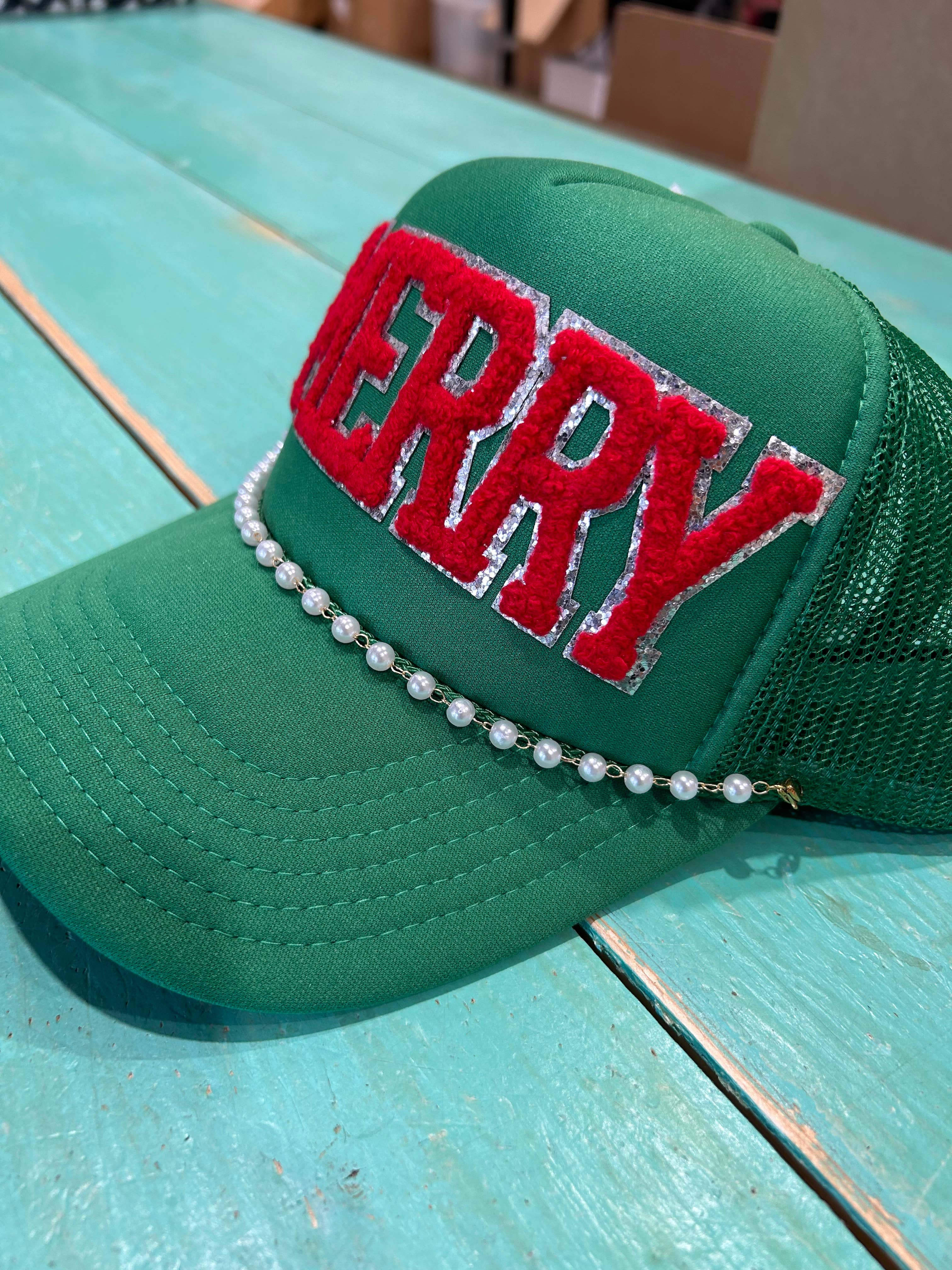 Vibes Hat Company - Wholesale Hat Accessory - Women's - Pearl Trucker Hat Chain | Hat Band | Hat Chain | Cap Jewelry0