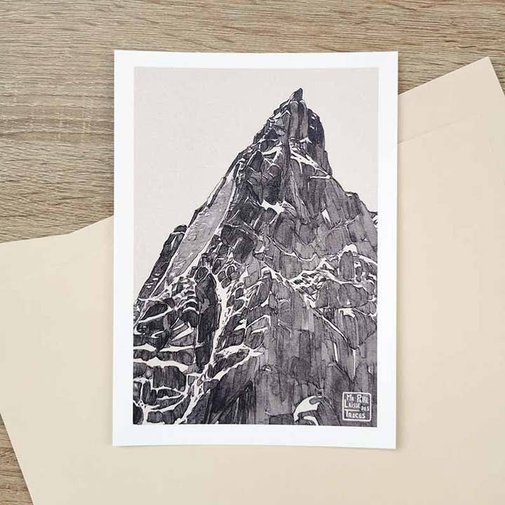 Affiche Chamonix 15x21 cm pour la vente par Ma Patte Laisse Des Traces