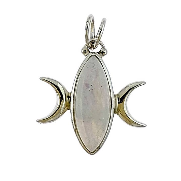 Crystal Earth Sterling - Wholesale Individual Charm/Pendant - Marquee Goddess Sterling Pendant - Moonstone2