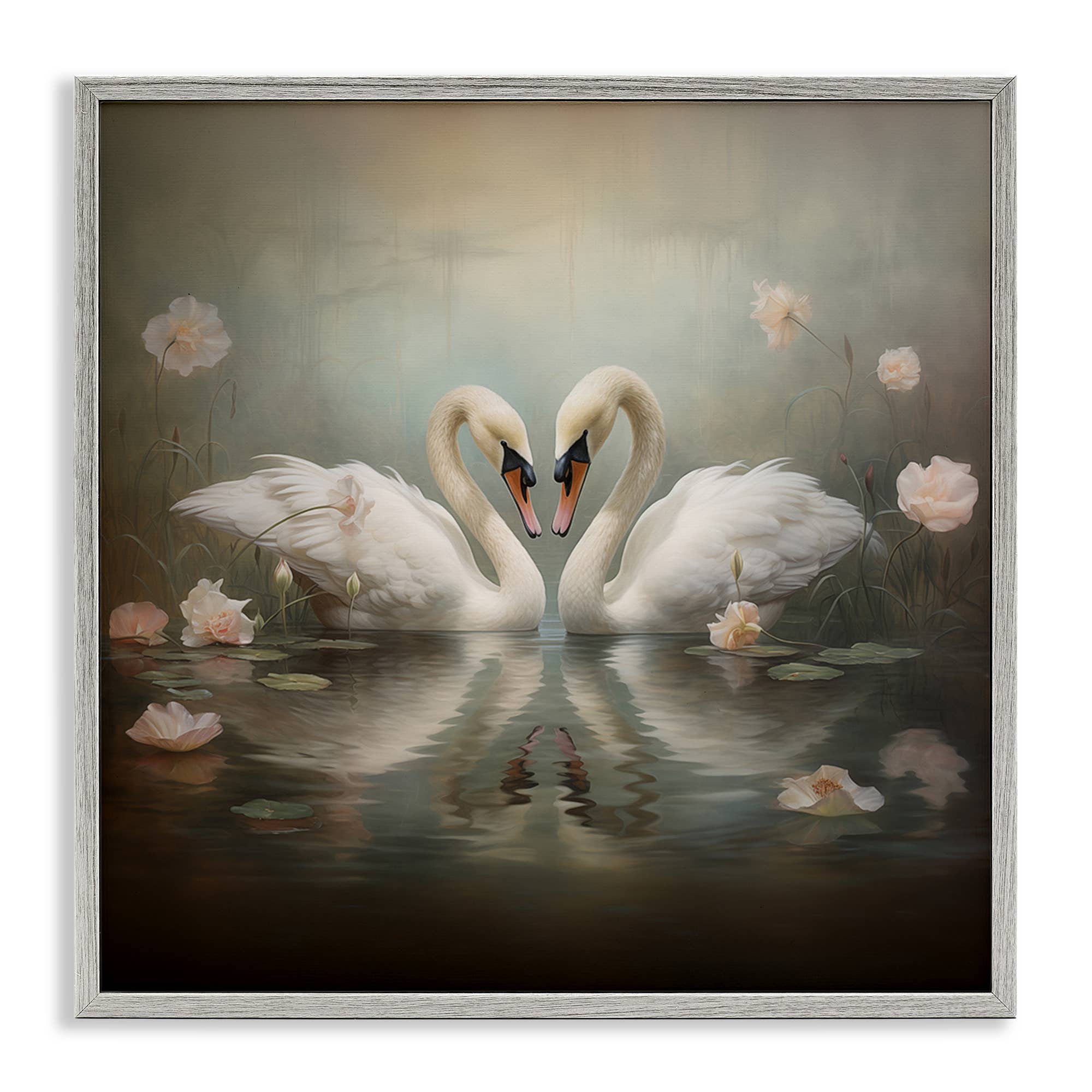 Stupell Industries - Wholesale Wall Sign - Romantic Swans in Floral Pond - Framed Wall Art20