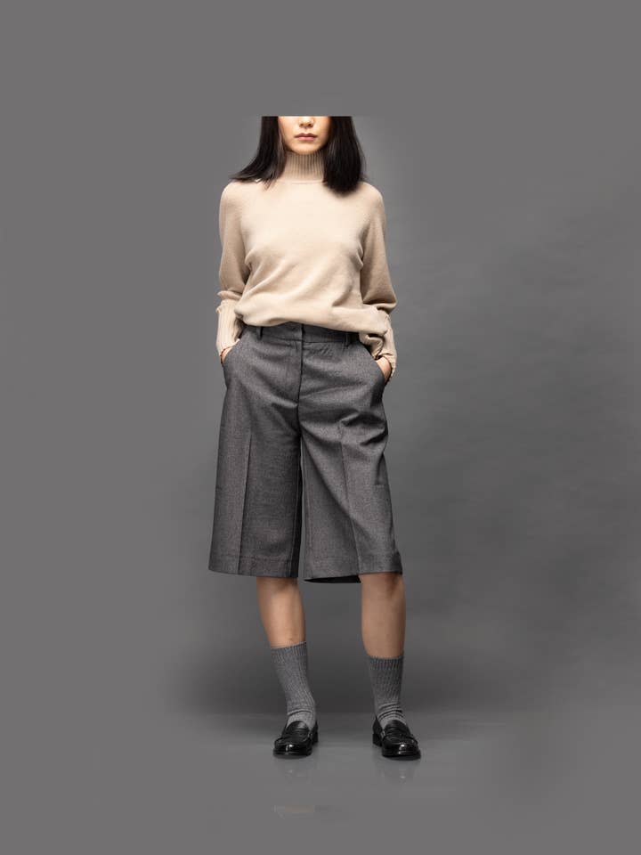 Bermuda Patta Grisaglia por atacado de Chiara Boncompagno