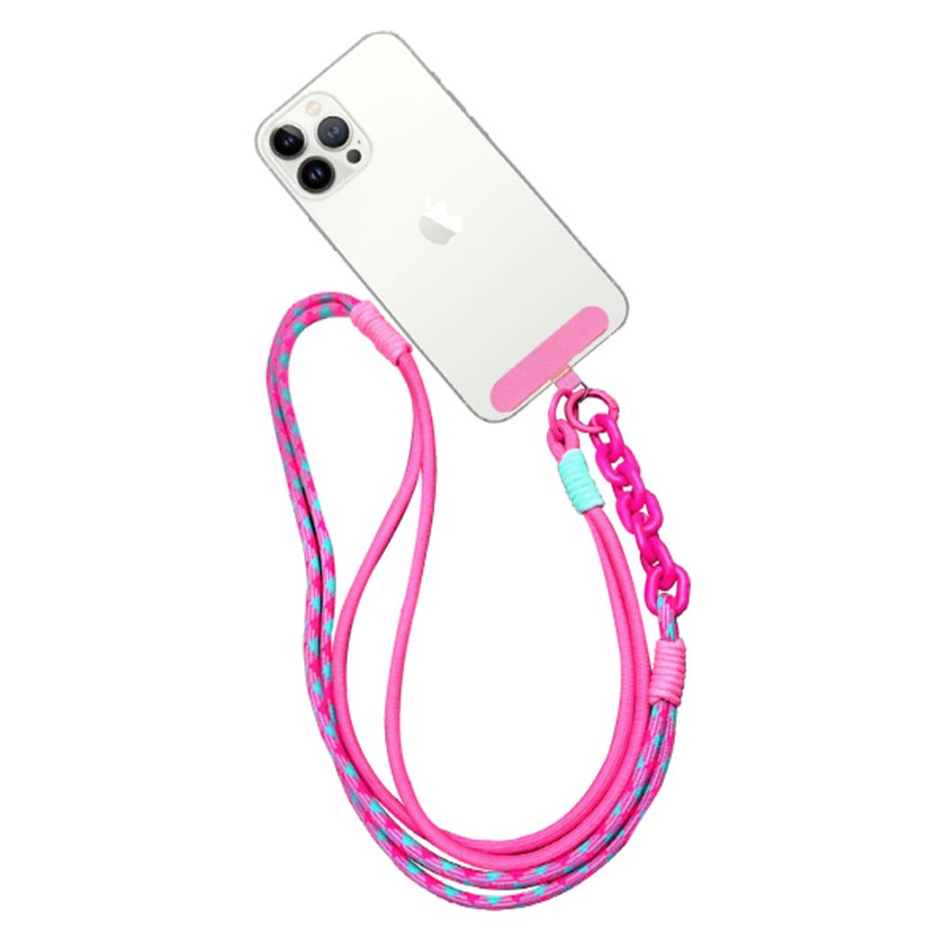 Fashion City - Wholesale Phonecase Strap - Two-Toned Rope Knotted Phone Charm Wrist Strap8