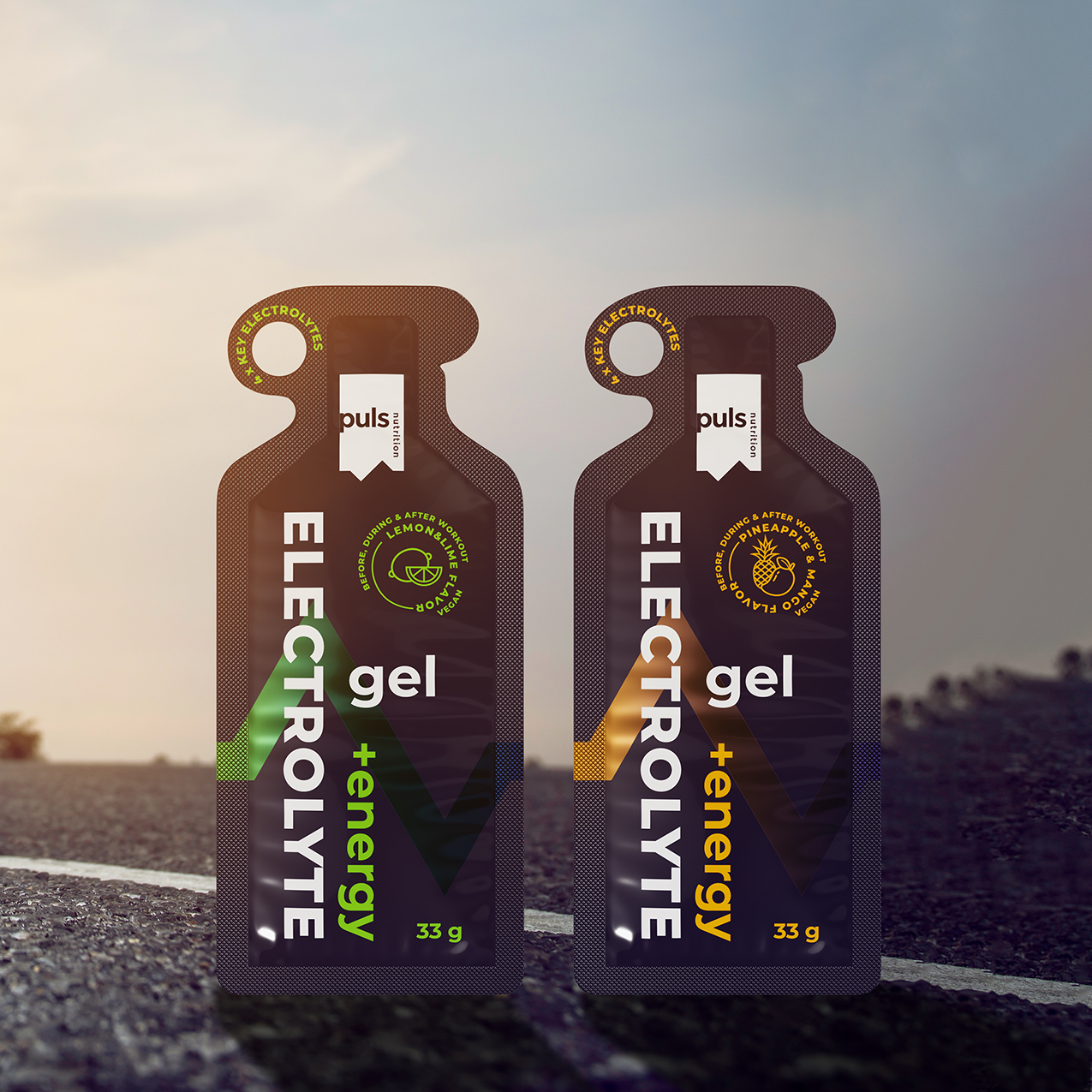 Puls Nutrition - Wholesale Sports/Energy Drink - ELECTROLYTE+ENERGY GEL Pineapple-Mango 33 g3