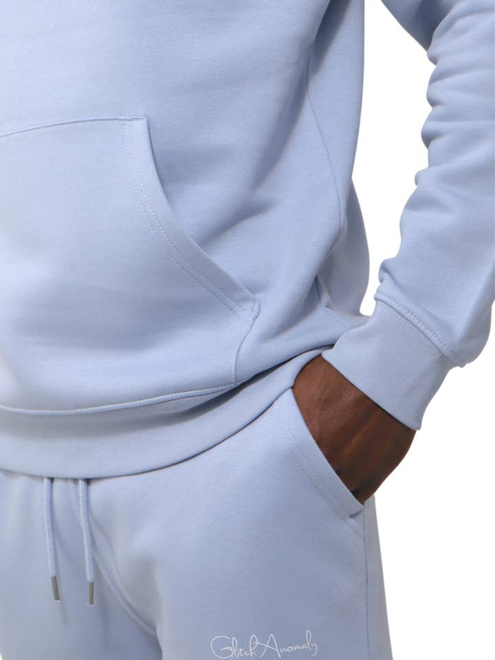 Glitch Anomaly – wholesale Hoodie – Men's – Dreamy Blue Signature Hoodie2