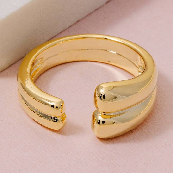 Bague ouverte à couches simples pour la vente par The Looks by Fame Accessories