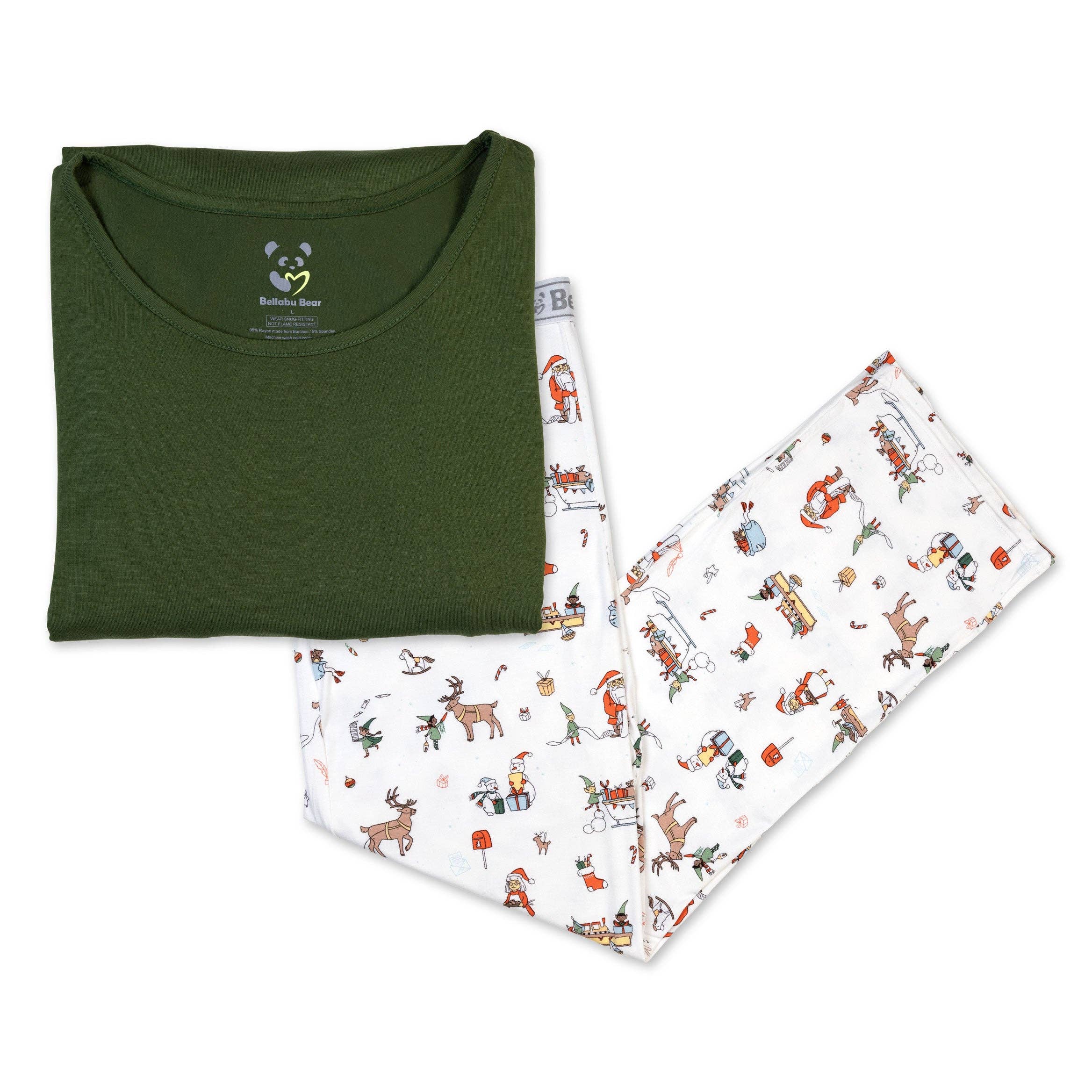 Bellabu Bear - Wholesale Sleepwear Set - Men's - Santa's Workshop Bamboo Men's Pajama Set2