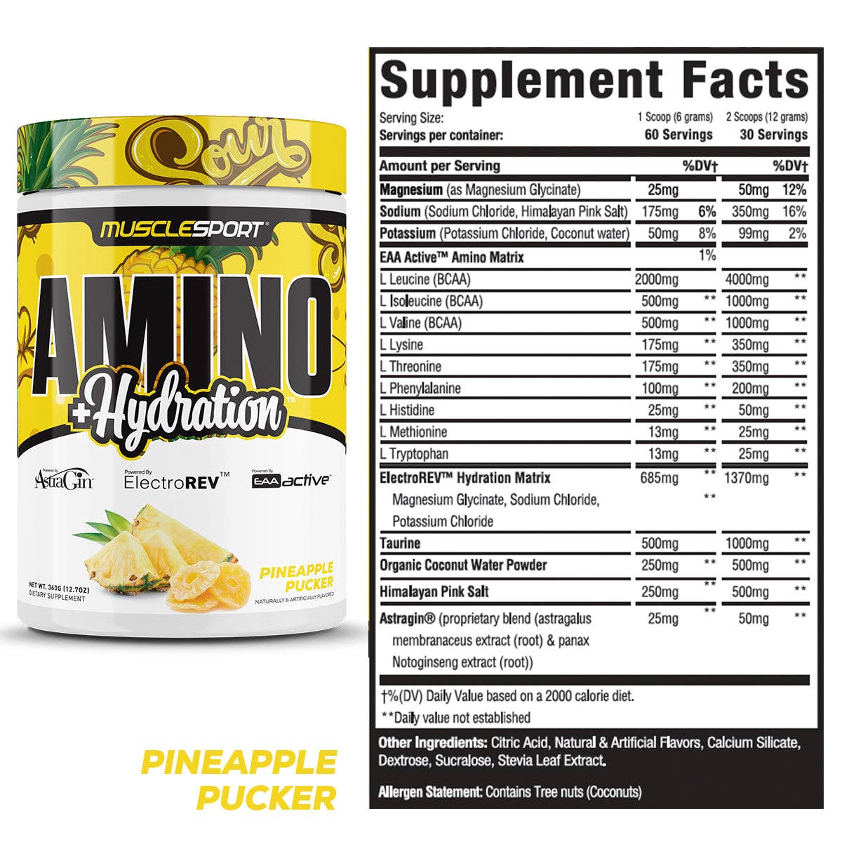 MuscleSport - Wholesale Oral Supplement/Vitamin - Amino + Hydration™ 360 Grams2