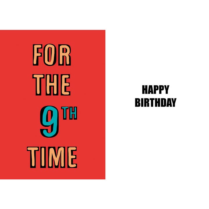 Cartão de Aniversário Engraçado de 9 Anos com Humor Perspicaz por atacado de Duggoons Greeting Cards