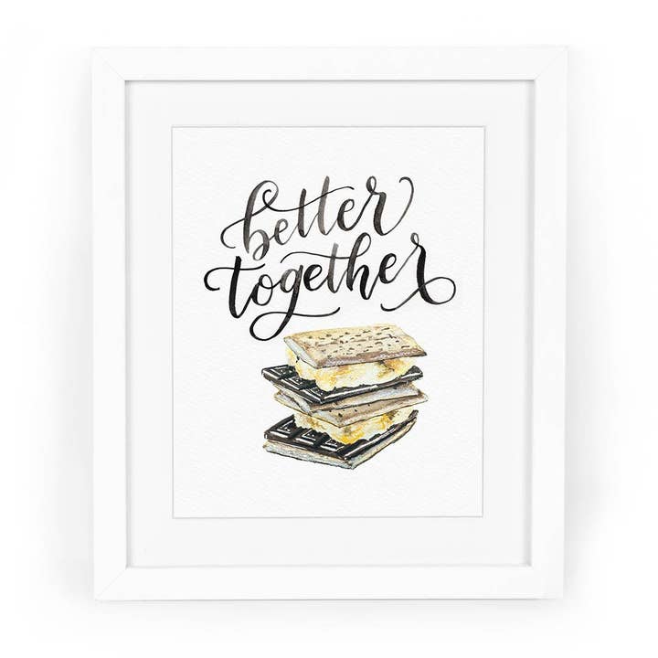 Better Together Watercolor Fine Art Giclee Print for wholesale by CharmCat