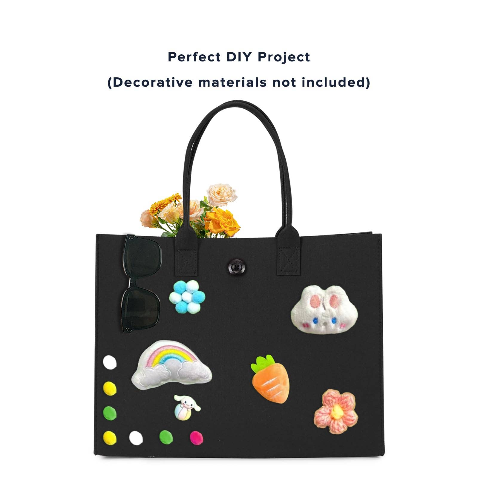 wandf – wholesale Livsmedels-/Shoppingväska – ECOHUB tålig återanvändbar kasse i återvunnet filttyg57