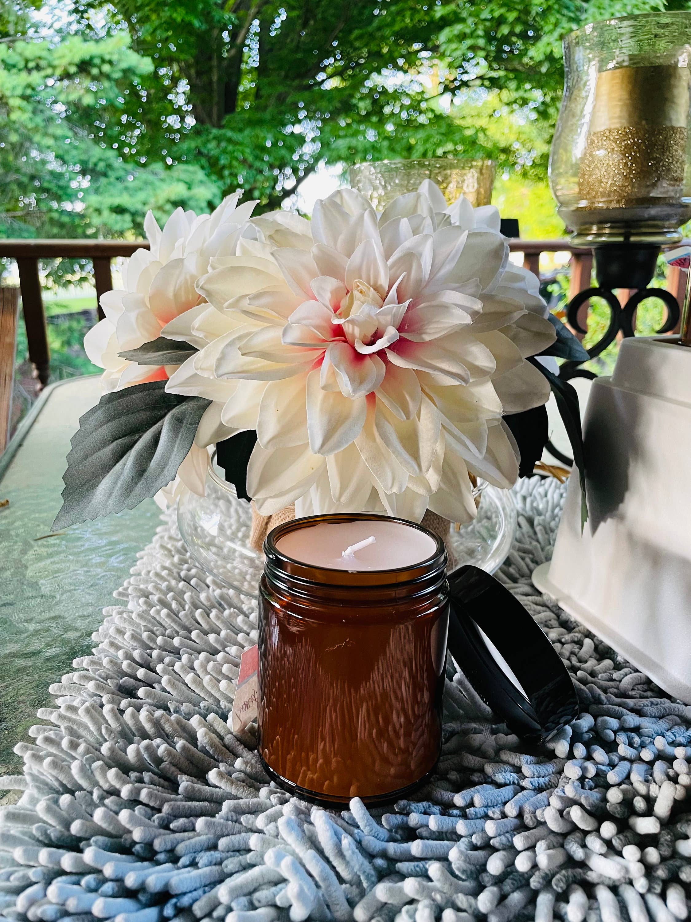 LuvinbyJessica.etsy.com - Wholesale Jar/Filled Candle - Personalized Candles Scented Candle Amber Glass Jars7